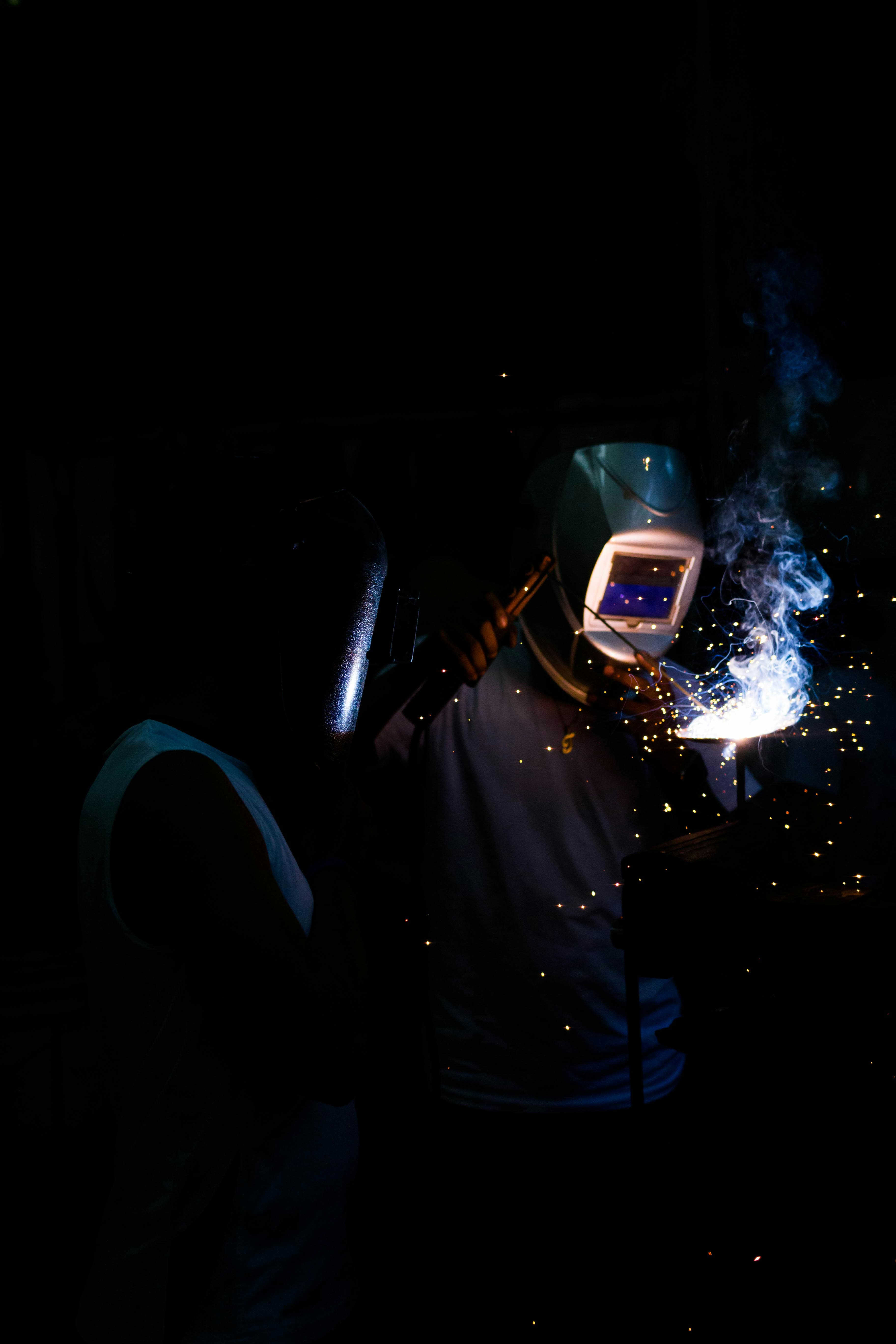 Professional mobile welder at work in London