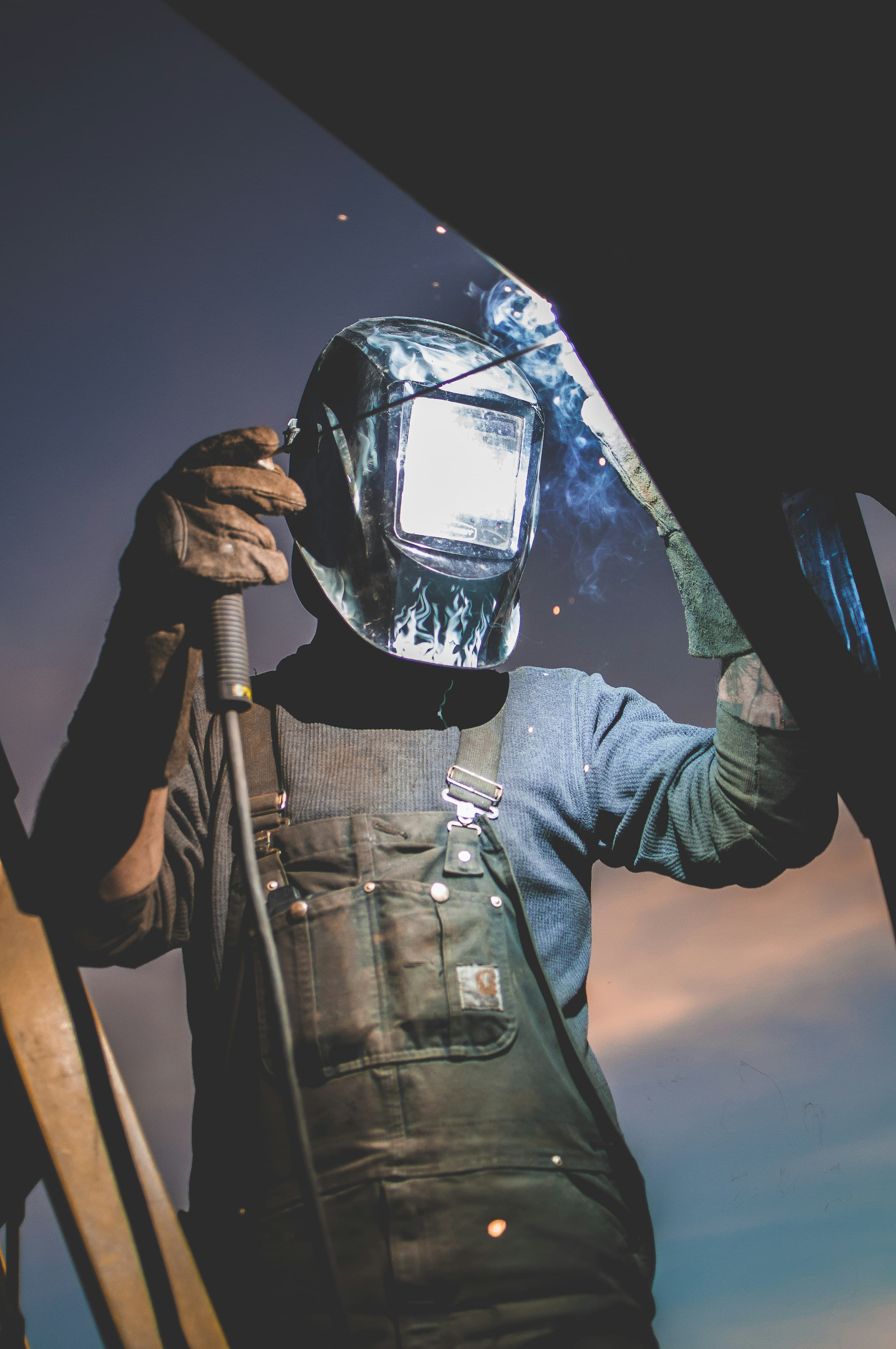 Mobile welder fully equipped and ready to work